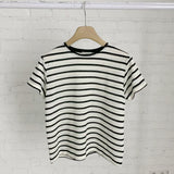 彈性橫間暗勾花紋Tee