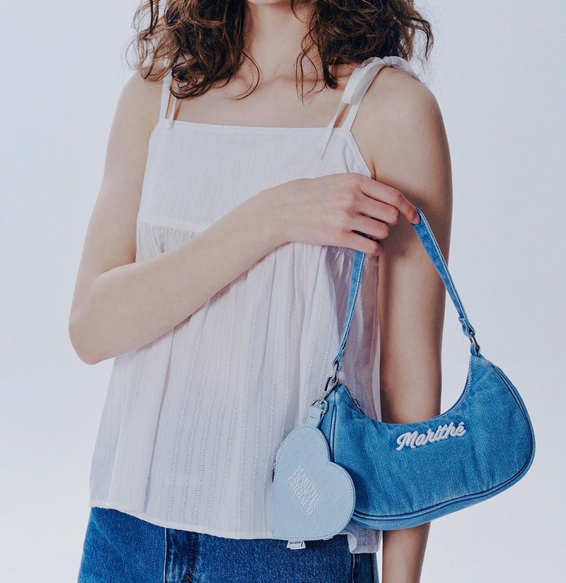 韓國代購 | Marithe EMBROIDERY LOGO SHOULDER BAG